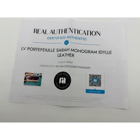 LOUIS VUITTON LV Monogram Mini Lin Portefeuille Sarah Long Chain Wallet | COA - Picture 13 of 15